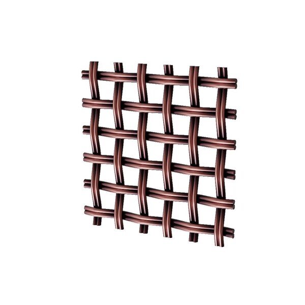 Designs Of Distinction .375in Flat Fluted Square Decorative Grille - Antique Copper, 24in W x 72in L Sheet 01SQ2472DK08AC1 - main